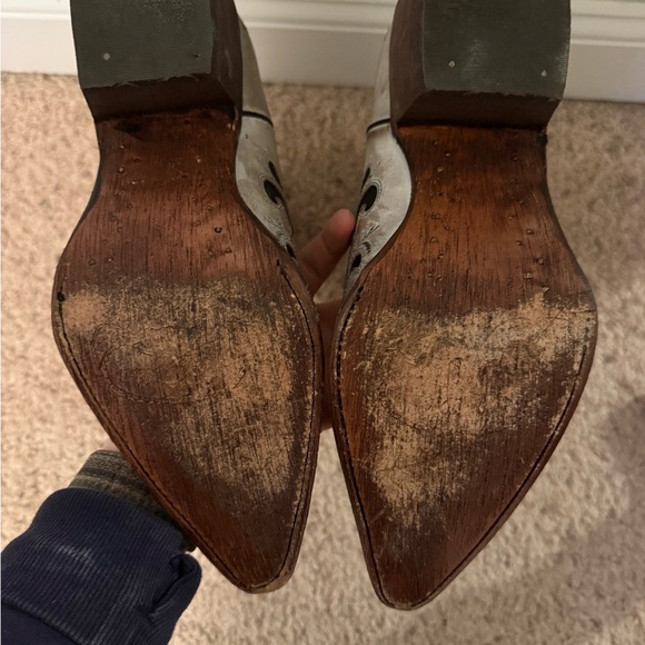 J.B. Dillon Tan and Brown Cowboy Boots - Picture 6 of 8